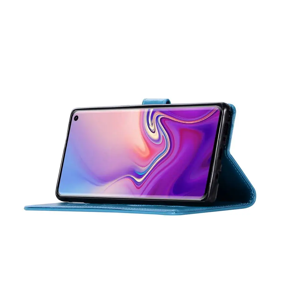 Роскошный кожаный чехол бумажник для телефона Samsung Galaxy S10 Plus книжка Lite с объемным