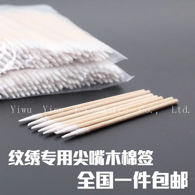 10 пачек острый деревянный хлопковый макияж косметика для здоровья чистый ватный