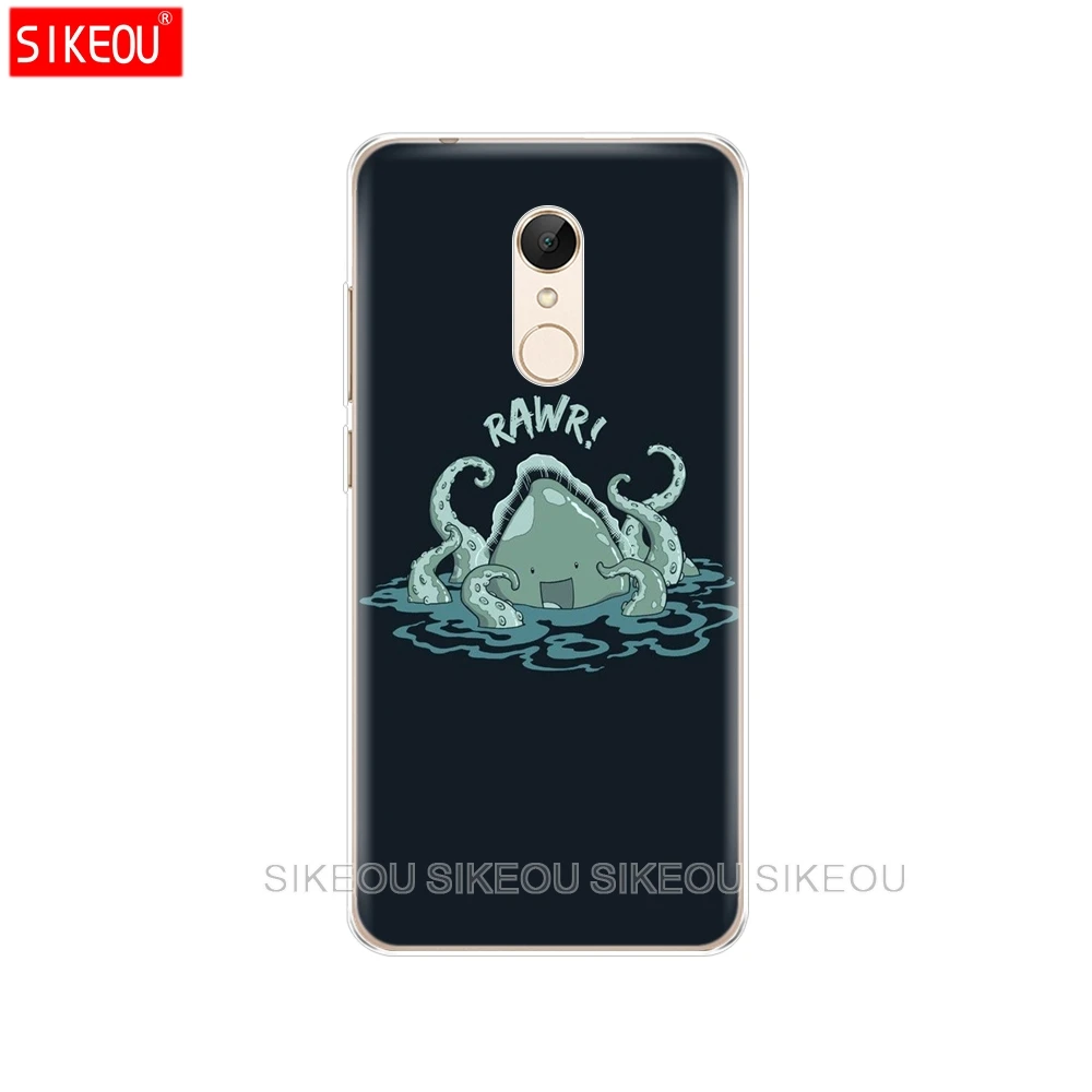 Силиконовый чехол для телефона Xiaomi redmi 5 4 1s 2 3 3s pro PLUS note 4X 4A 5A blue sea octopus|Бамперы| |