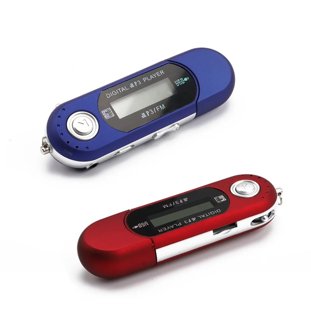 Портативный USB MP3 плеера + Наушники Цифровой ЖК-дисплей Экран Поддержка 32 ГБ карты