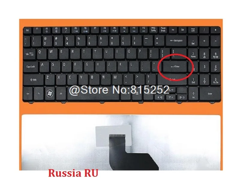 

Laptop Keyboard For ACER For Aspire 5516 5532 5517 5534 Russia RU Spain SP MP-08G63SU-528 9J.N2M82.A0S NSK-GFA0S Black NEW