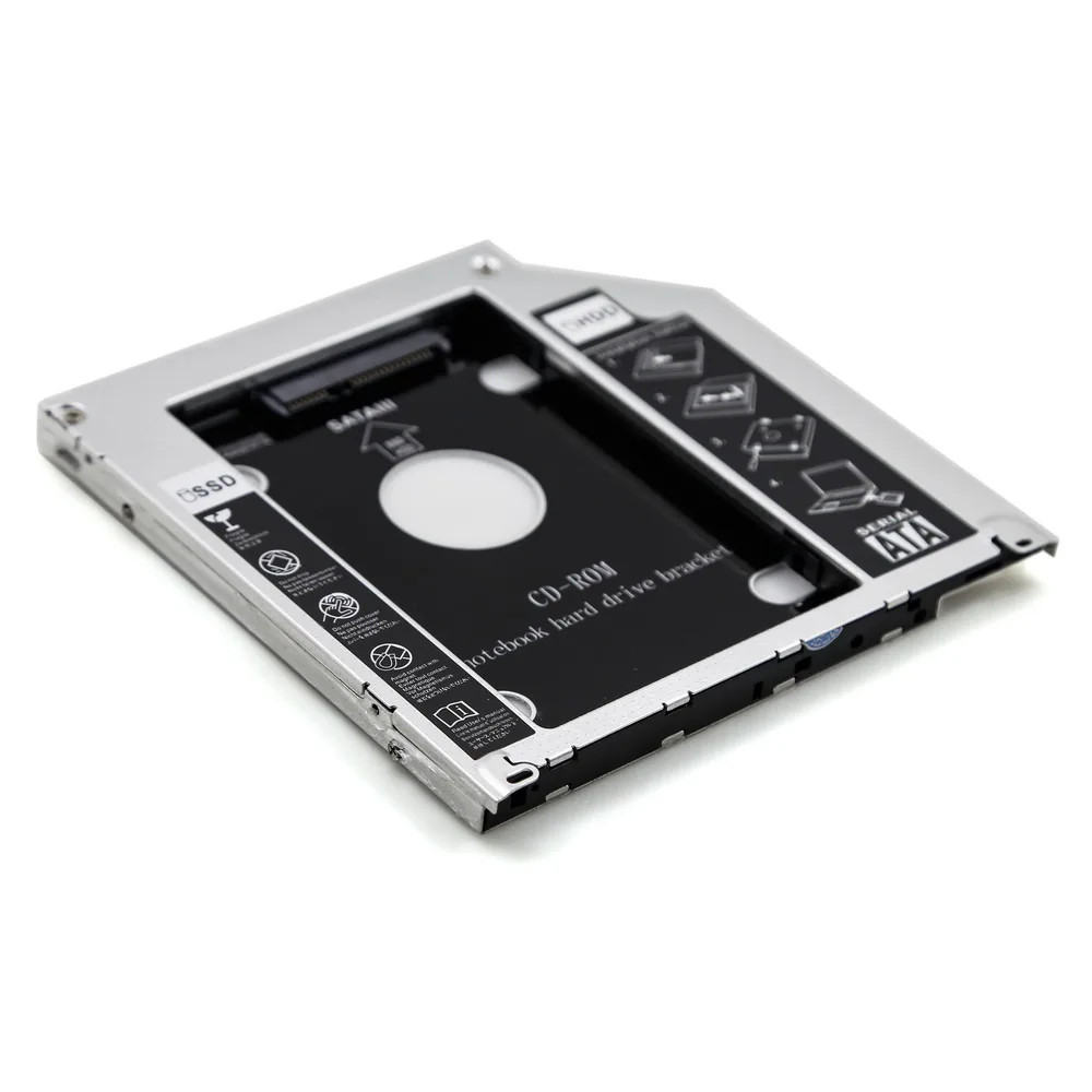 TISHRIC для Macbook Air Pro 13 &quot15&quot 17 &quotSuperDrive Optical Bay 2nd HDD Caddy 9 5 мм SATA на SSD корпус Optibay|hdd caddy
