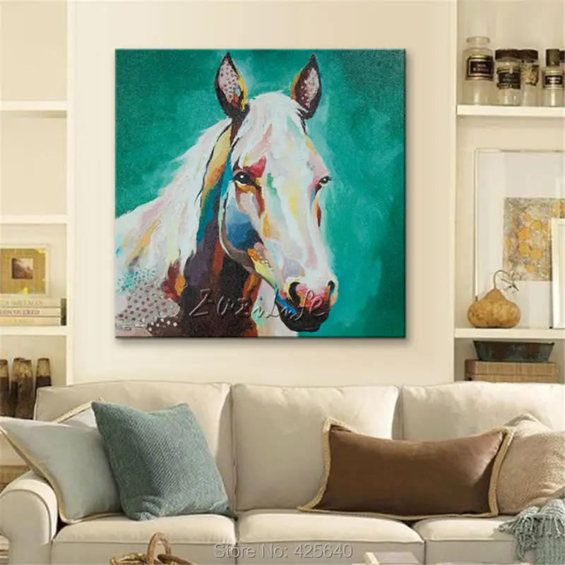 Картина маслом лошади на холсте настенные картины для гостиной стены искусства