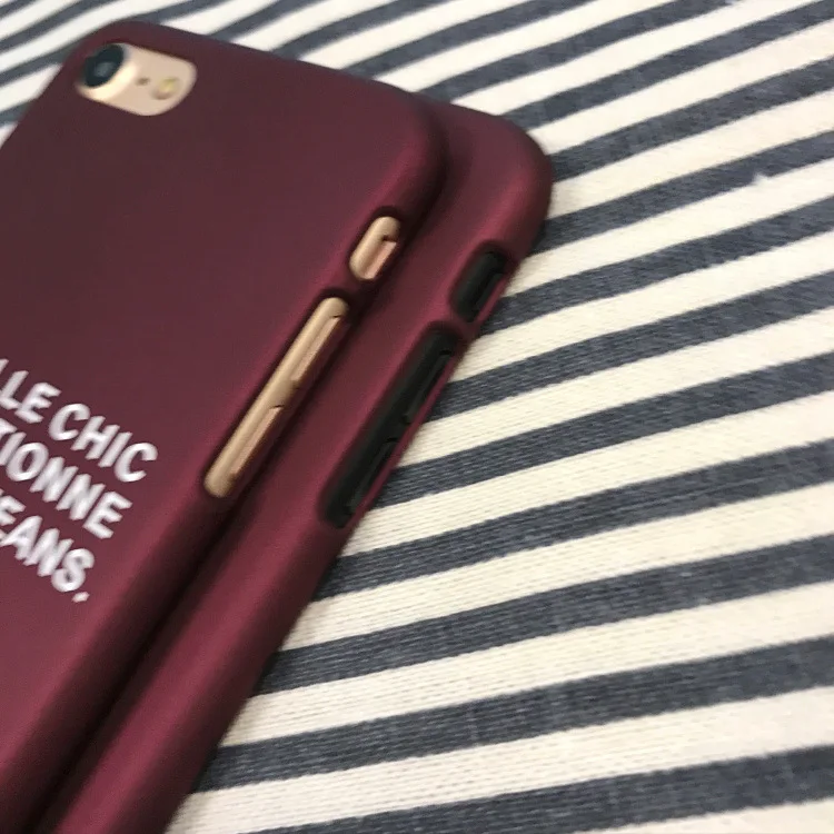 Модный простой французский фраза винно-красный чехол для iPhone X XR XS Max 6 S 7 8 Plus