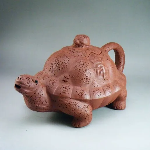 Исин руды чайник Ясно большой цементно серый продукт долголетия черепаха горшок