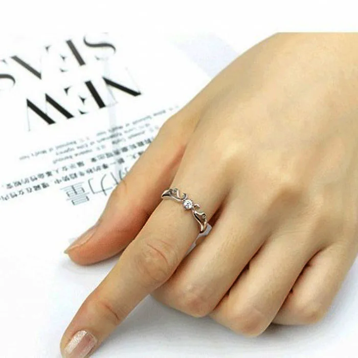 Ангел-хранитель 925 серебряные кольца для Для женщин прозрачный циркониевое