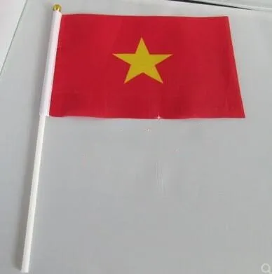 

14 * 21 cm Vietnam hand signal waving flag small banner flags