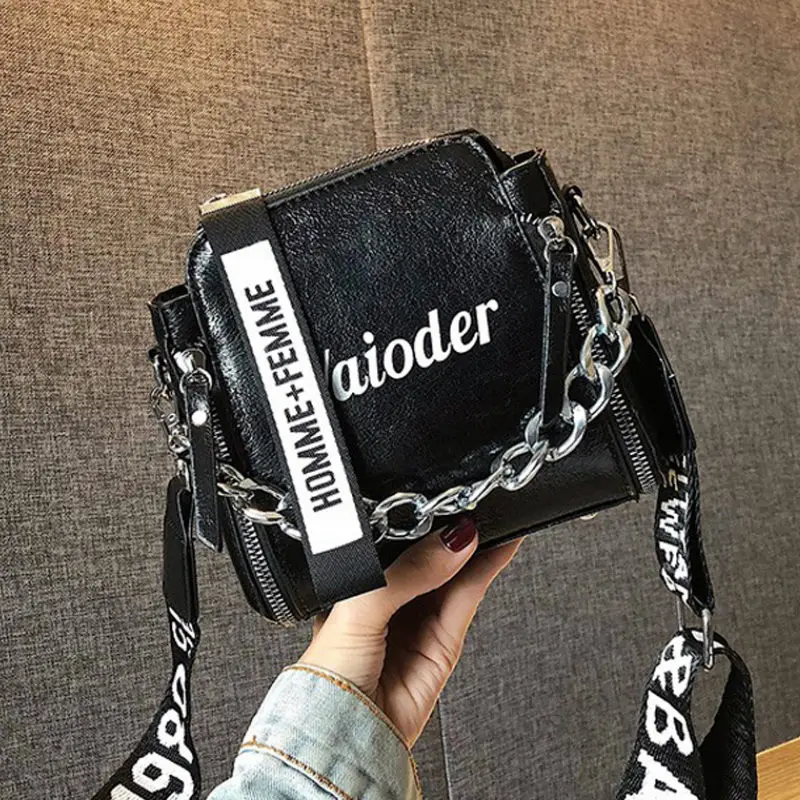 Сумка через плечо для женщин модный мессенджер из искусственной кожи с надписью