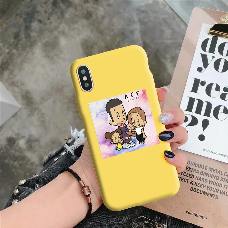 Ace family Мягкий силиконовый чехол ярких цветов для iPhone11 X XS XR Max 8 8plus 7 7plus 6s Plus Лучший