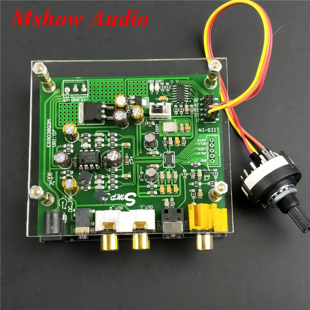 Новый ES9038 ES9038Q2M DAC декодер плата поддержка IIS DSD DOP 384 кГц Бесплатная