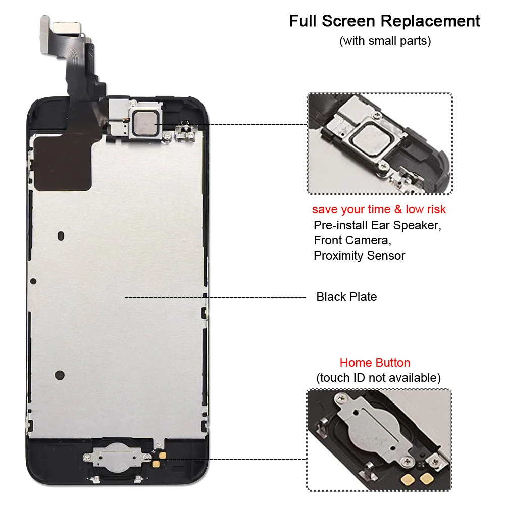Для Apple iPhone 5C ЖК сенсорный экран и дигитайзер дисплей Замена для полная сборка в