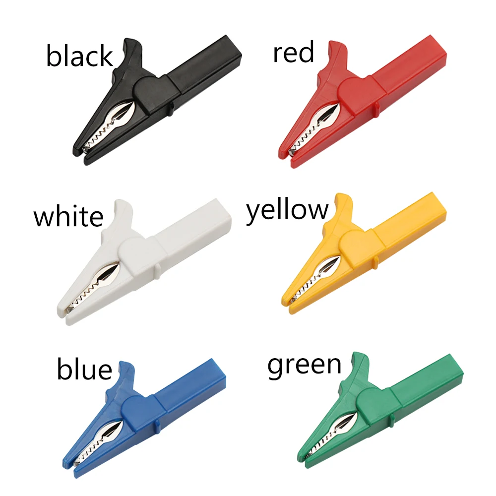 5 шт. 55 мм авто разъем типа банан мультиметр крокодил медь пластик Материал зажим