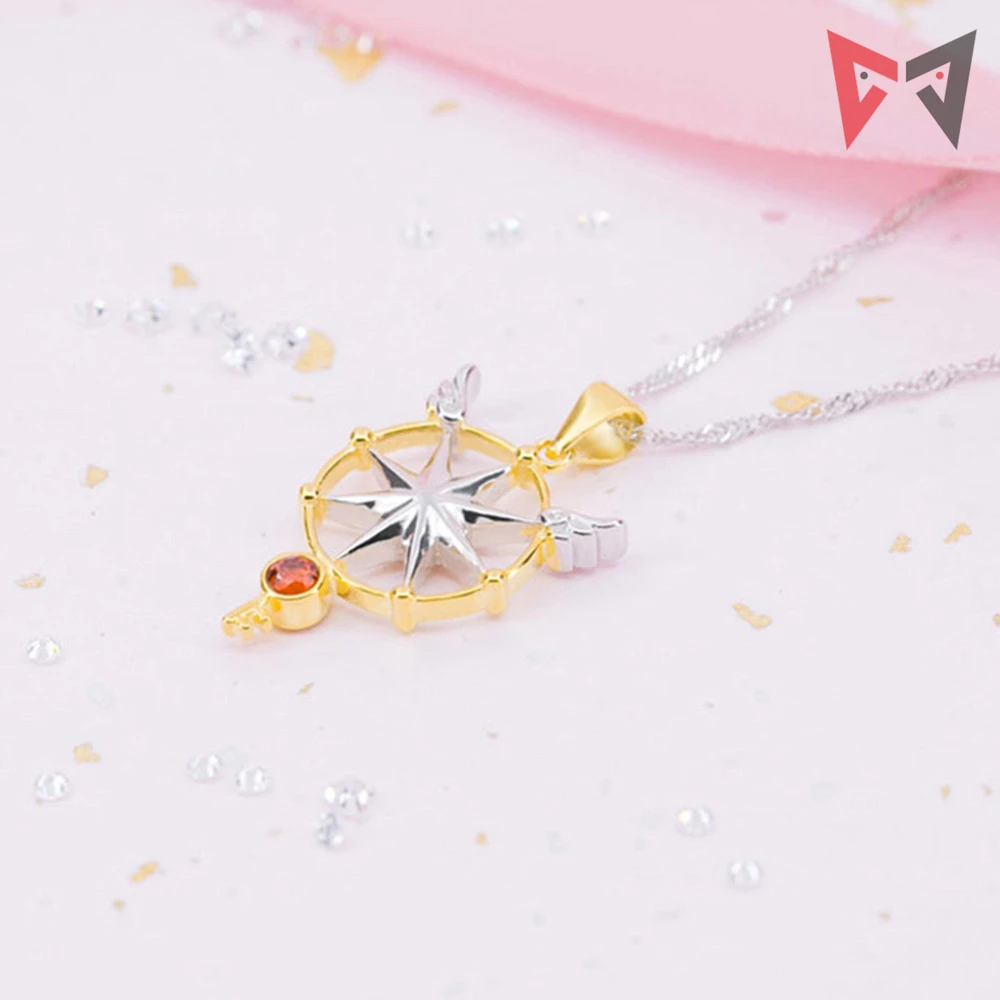 2018 MMGG аниме розовый Глод карта для ожерелья Captor ясно KINOMOTO Сакура Косплей Кулон