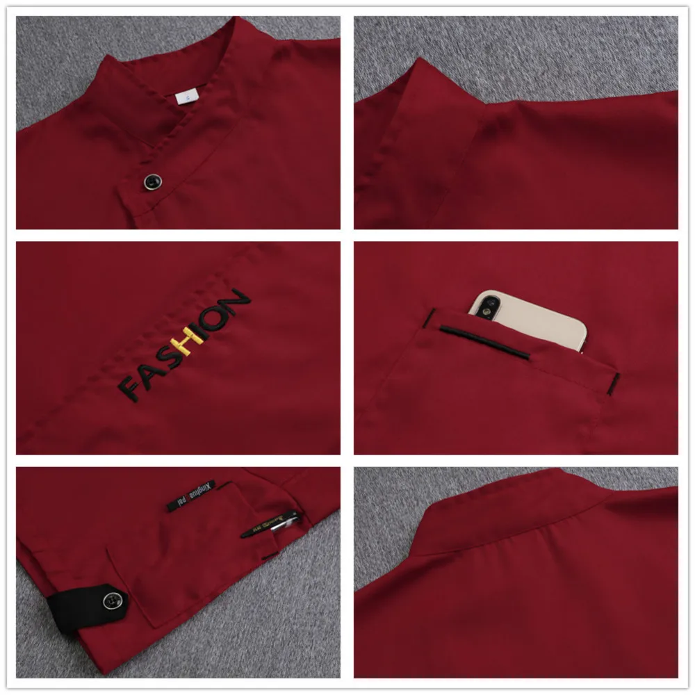 Модная куртка шеф-повара униформа для кухни ресторана рубашки с коротким рукавом