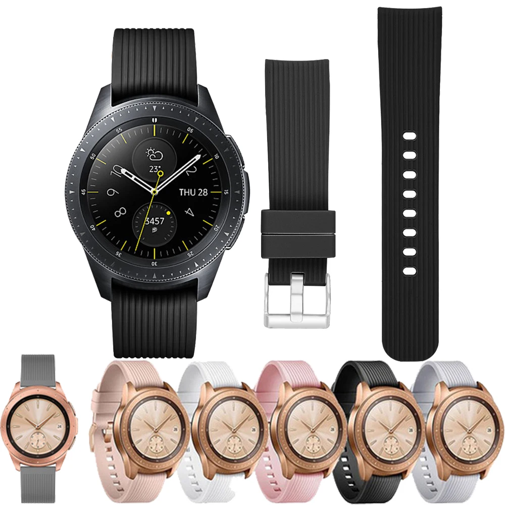 Ремешок силиконовый для Samsung Galaxy Watch 55 мм Gear 2 спортивный браслет смарт часов Huami