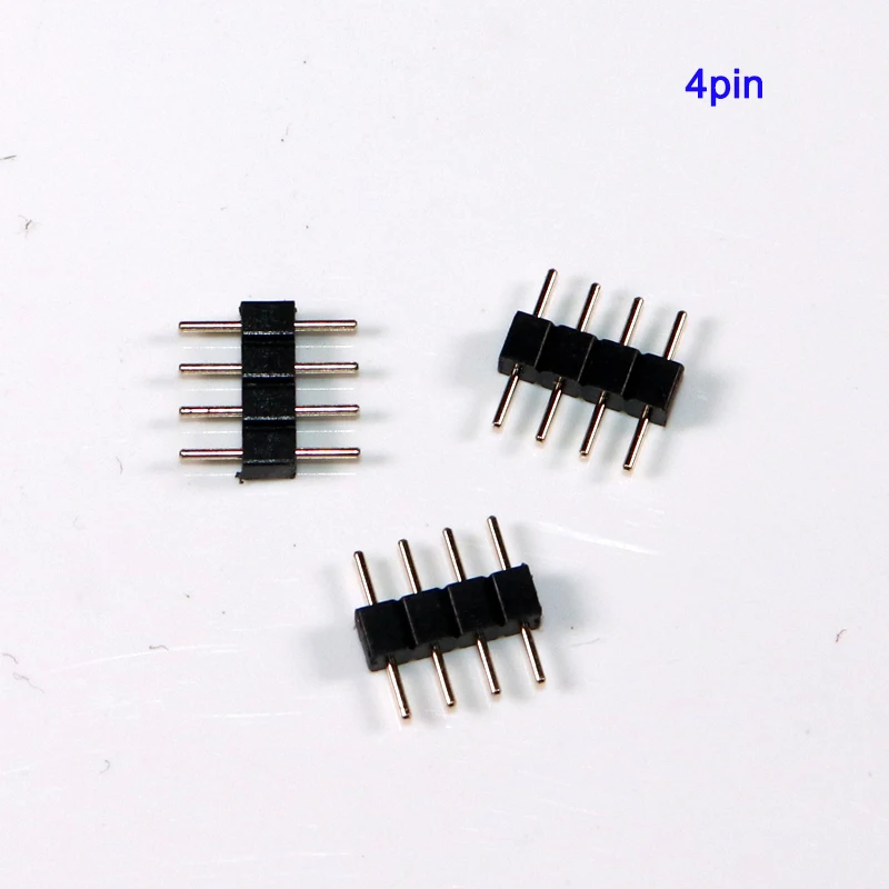 30 шт./лот solderless 4 pin RGB/5 RGBW клеммы иголки мужской тип Двойная маленькая часть 3528 5050