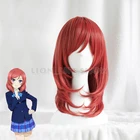 Милый! Синтетические волосы Love Live Maki Nishikino, волнистый парик для косплея термостойкие парики, дорожка, шапка