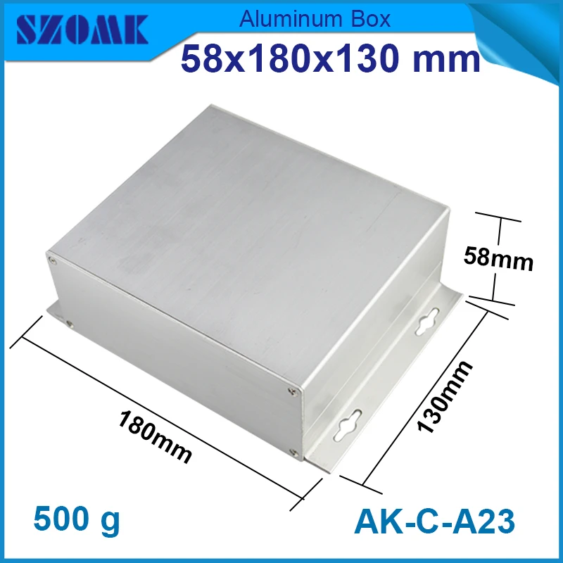 1 шт./лот алюминиевый корпус din-рейки экструдированный pcb наружный 58(H)x180(W)x130(L) мм |