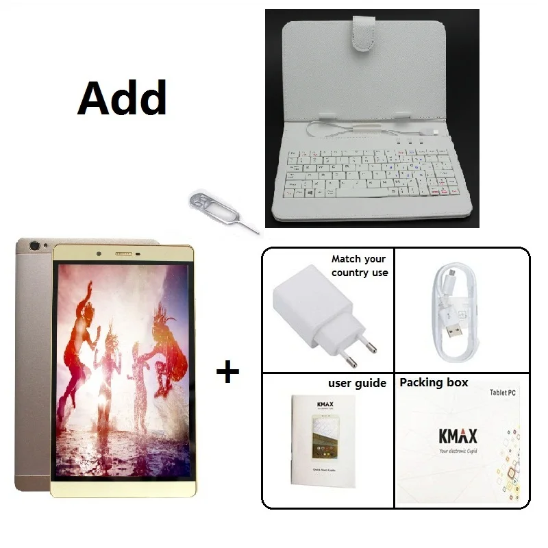 KMAX, 8 дюймов, 3G, с функцией звонка, Android, планшет, ПК, 16 ГБ, SIM карта, 32 ГБ, TF, четыре ядра, Wi-Fi, gps, bluetooth, 8 Мп, камера, планшеты, 8, 10 - Комплект: tablet and keyboard