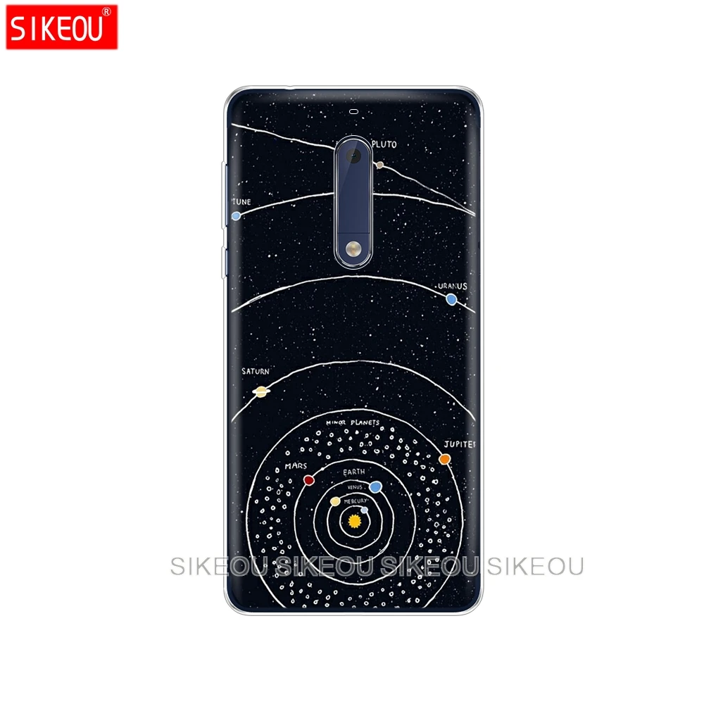 Силиконовый чехол для телефона Nokia 5 3 6 7 PLUS 8 9/Nokia 1 2 2018 космическая Луна милые кошки