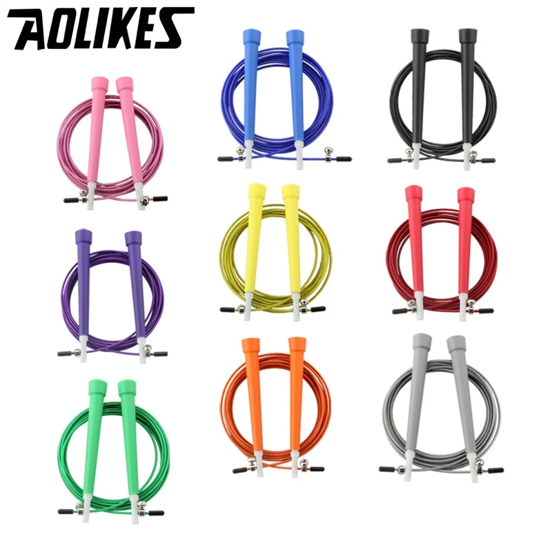 

AOLIKES Body Building Speed Skipping Rope 3 M Steel Wire Jump Rope crossfit gym jumping rope training Fitness Equipment
