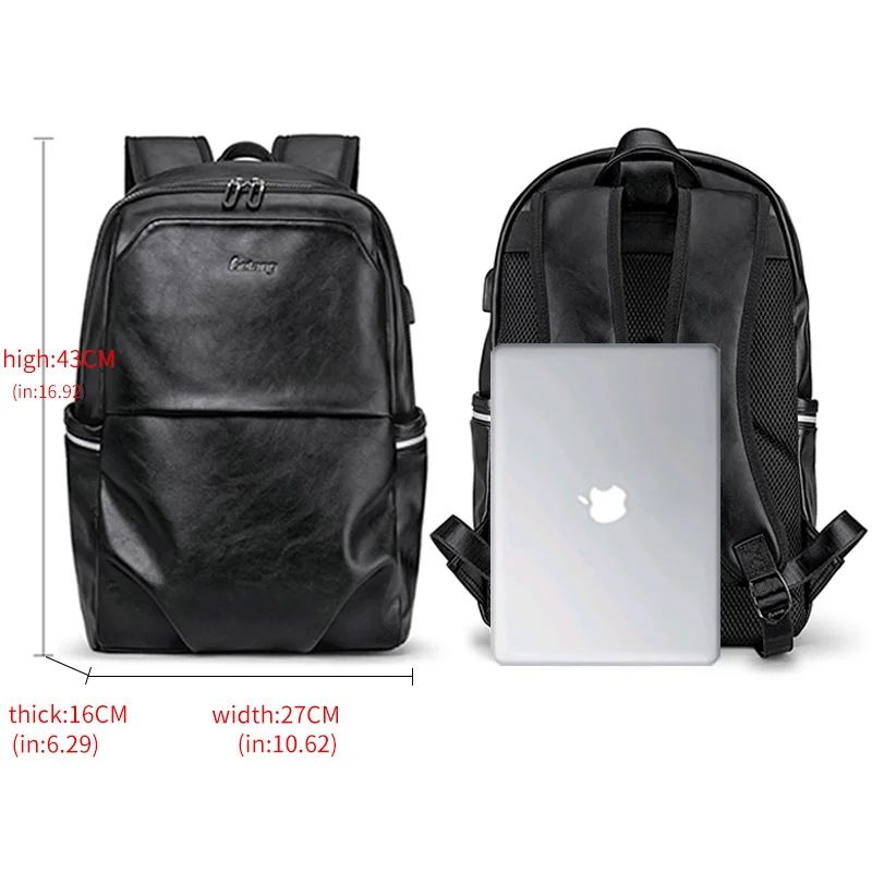 Школьный рюкзак LIELANG водонепроницаемый кожаный для ноутбука 15 6 дюйма Мужской