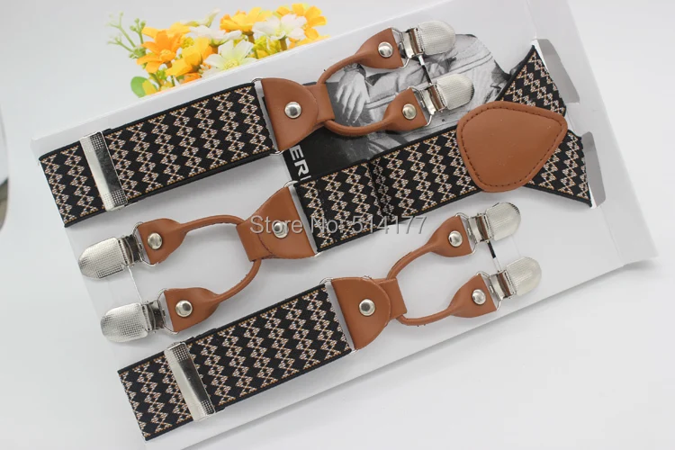 Подтяжки мужские регулируемые винтажные с 6 клипсами|suspender adjuster|mens suspendersmens suspenders