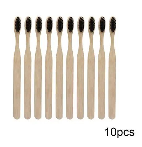 10pcs 10/4 шт./лот древесины зубная щетка "Радуга" бамбуковой ручкой Зубная щётка мягкие волокна отбеливание Радуга деревянная ручка зубная мягкий набор кистей для макияжа - Цвет: 10pcs