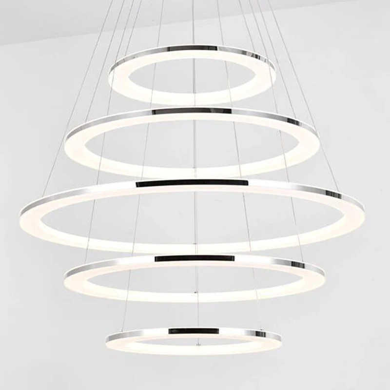Современная светодиодная акриловая кольцевая люстра с дистанционным