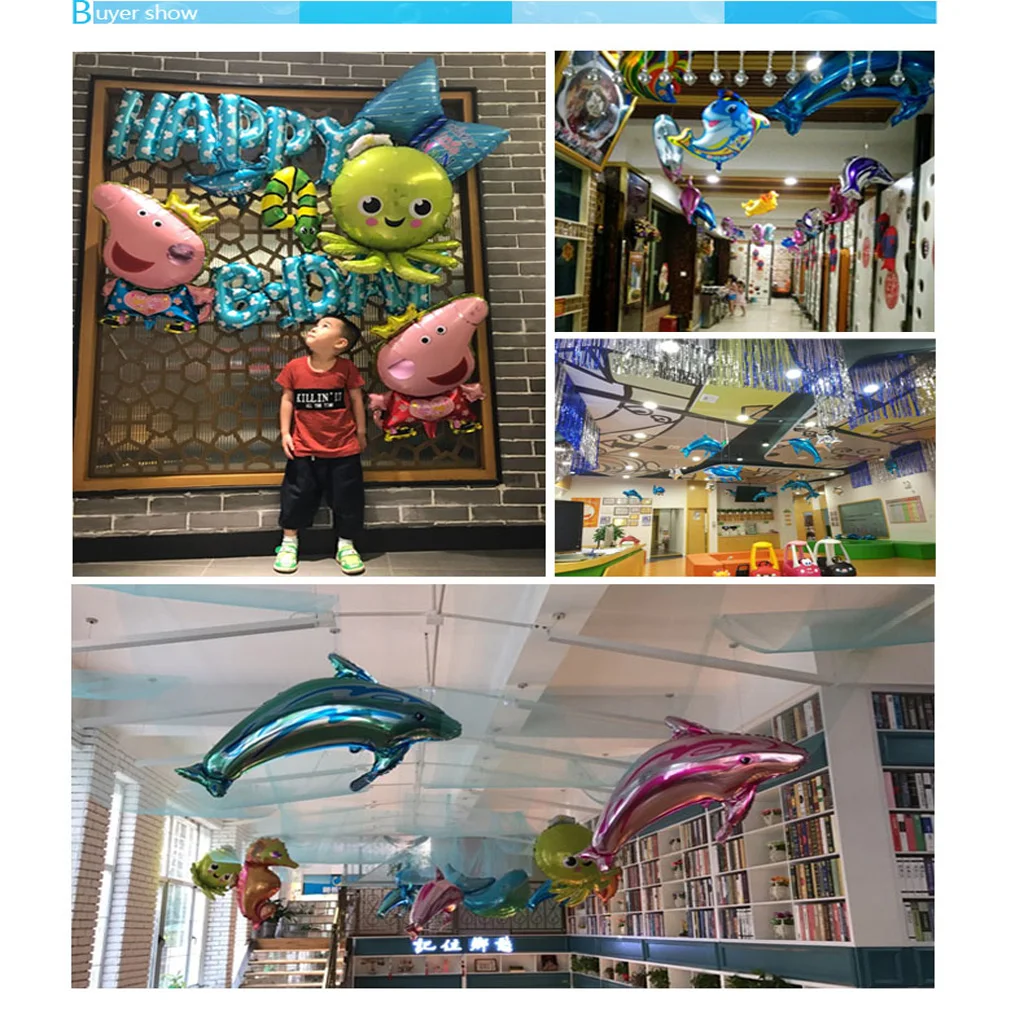 6 шт. милый большой морской животные фольги Гелий воздушный шар Детская игрушка