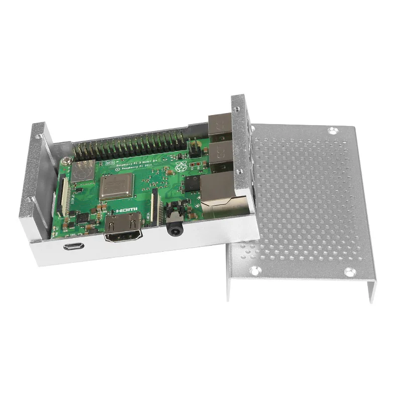 Для Raspberry Pi 3 B + корпус алюминиевый серебристый металлический 5 В/3 В охлаждающий