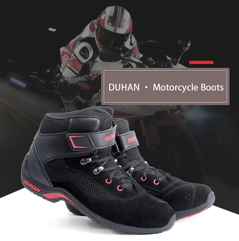 Duhan/новые ботинки на 4 сезона замшевые ботинки для гонок на мотоцикле обувь для мотокросса мужские классические повседневные летние ботинки на меху