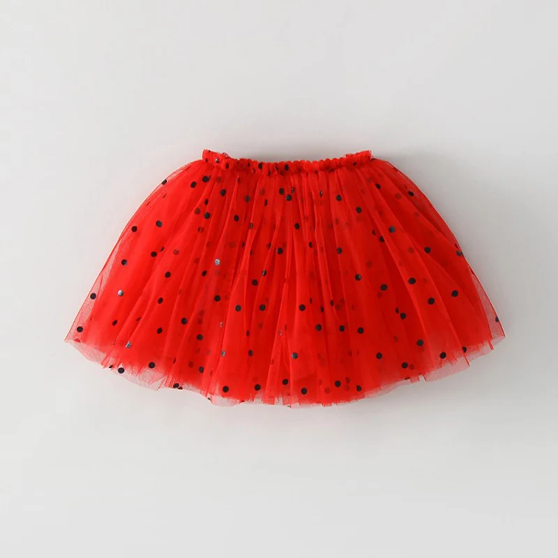 Spring Summer girls tutu skirt baby mini kids children bottoms fashion dot patch mesh 2 to 9 yrs | Мать и ребенок