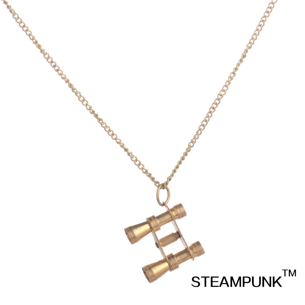 Стимпанк украшения Латунь бинокулярный Подвески 25 Вес Ожерелья для мужчин