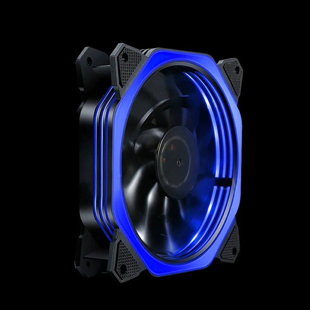 Многокрасочный 12В Кулер для компьютерного корпуса с LED-подсветкой, бесшумный радиатор с жидкостным подшипником, вентилятор ЦПУ высокого качества YE3.12 ON.