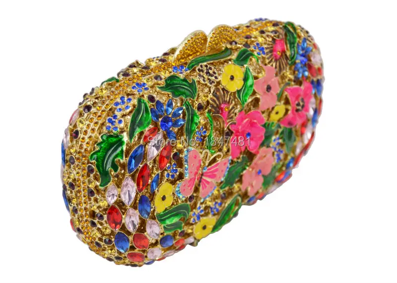 LaiSC сумочка-клатч с бабочкой женские алмаз многоцветный вечерние клатчи