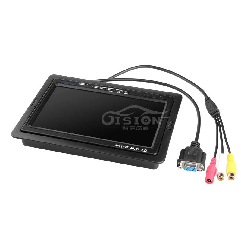 7 дюймовый цветной TFT монитор Gision 2 канальный видеовход VGA интерфейс автомобильный