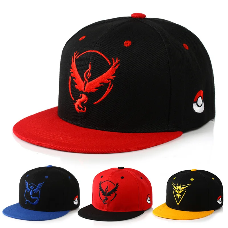 Новые головные уборы Pokemon Go Pocket Monster snapback в стиле хип хоп цветные хлопковые