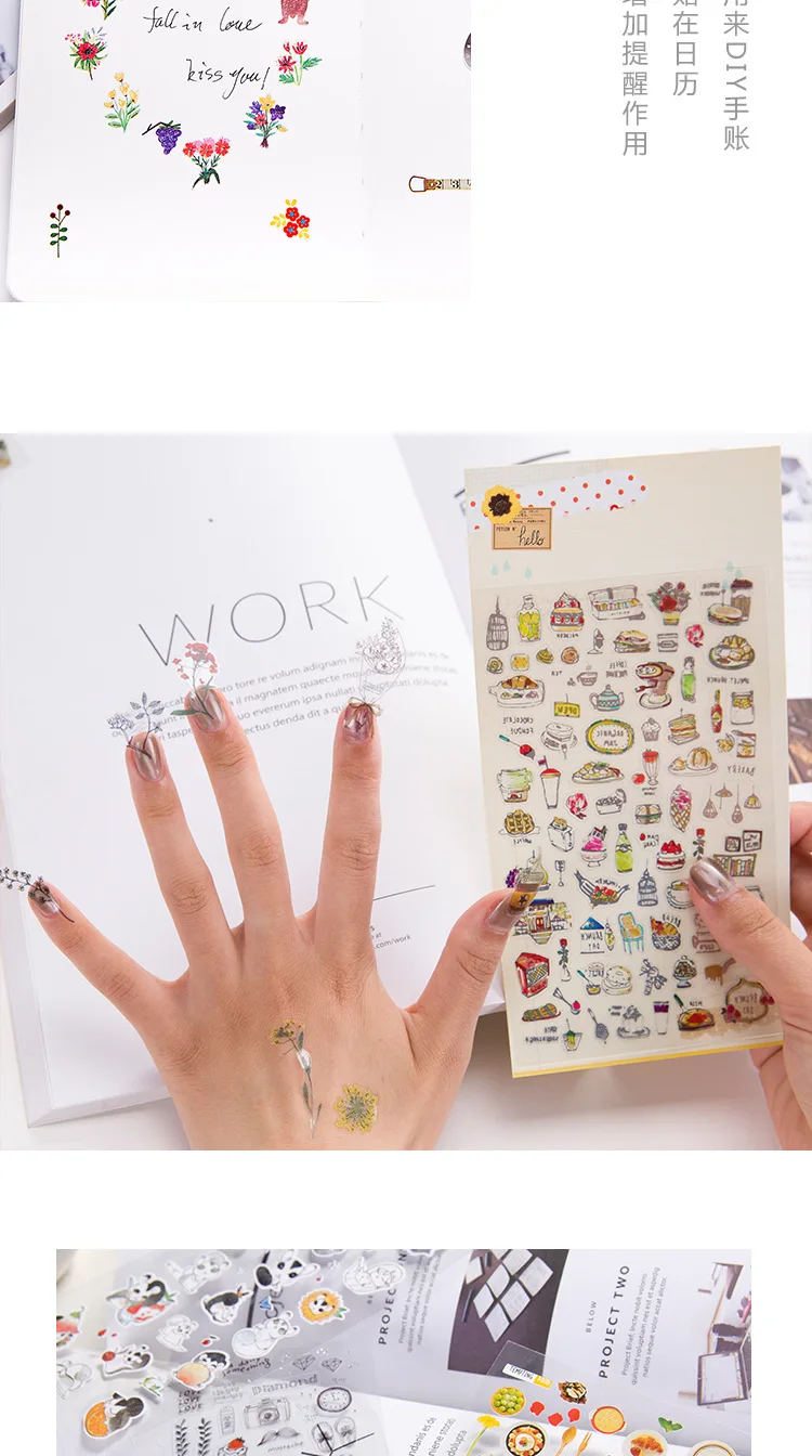 Kawaii ручная работа декоративные наклейки на Хэллоуин s Bullet Journal милый кот дневник в стиле Скрапбукинг Бумага японские канцелярские принадлежности