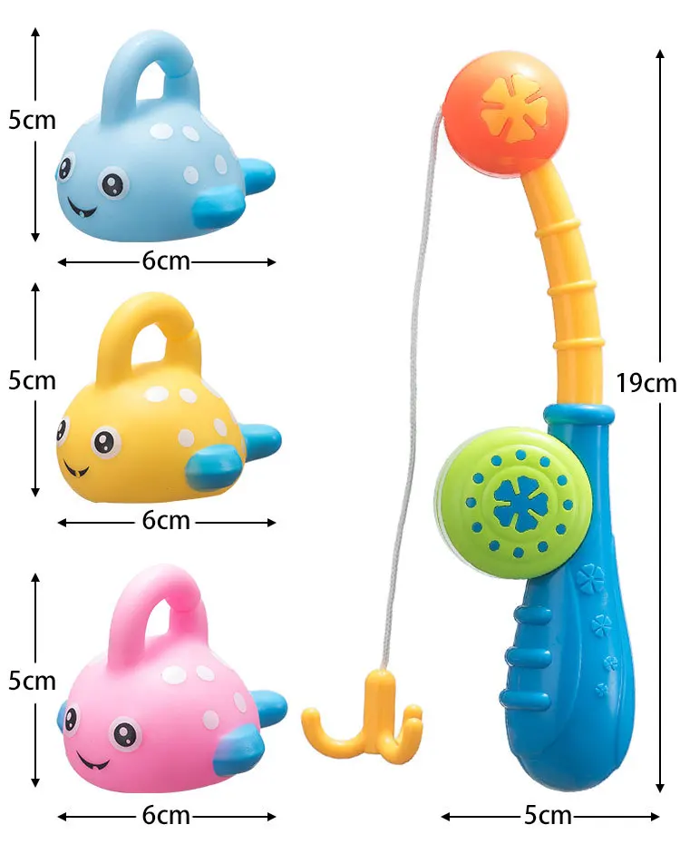 4 шт./компл. Игрушки для ванны малышей красочные плавающие рыболовные игры с