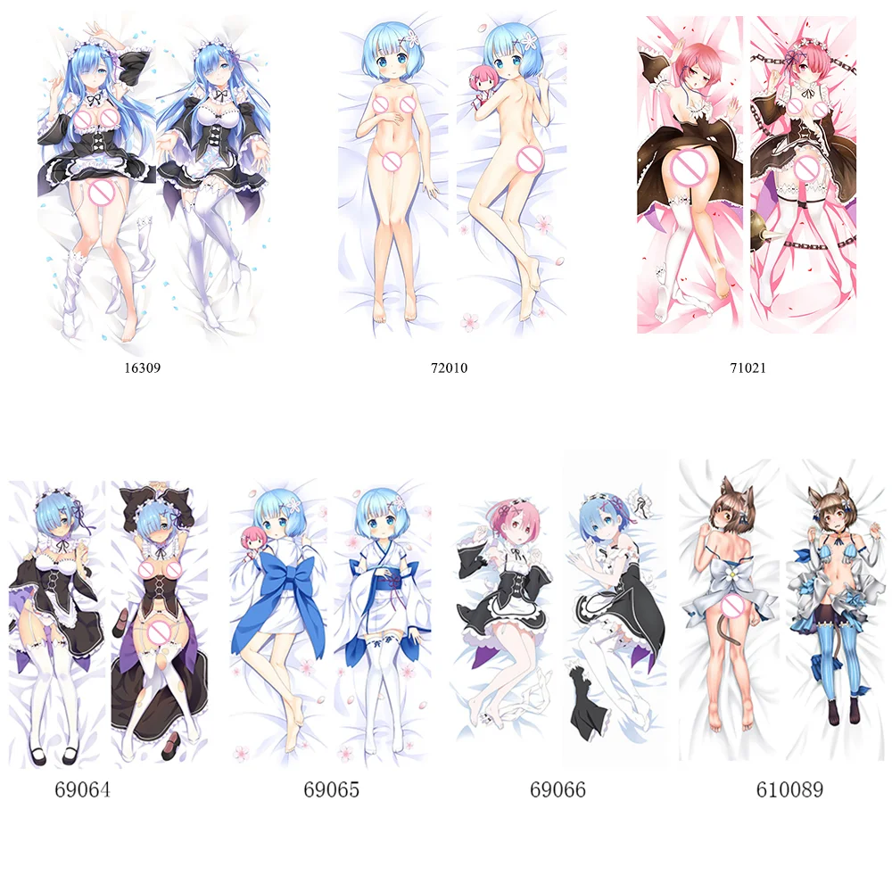 Аниме Re:Zero kara Hajimeru Isekai Seikatsu Rem Sexy Body обнимающая Подушка Наволочка Чехол 50*160 см|hug