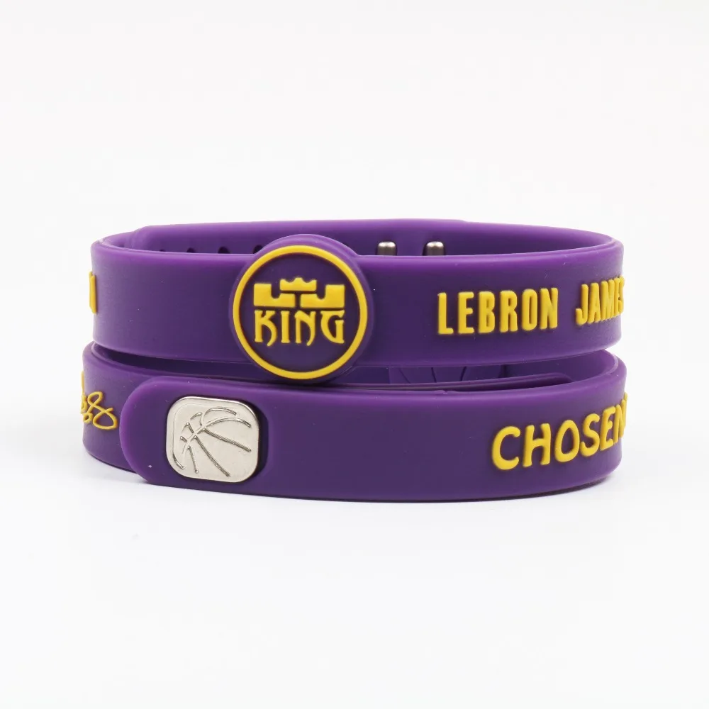 Высокое качество LA Lebron James силиконовый браслет я обещаю Лейкерс больше, чем атлет баскетболист дети Siliocne браслет
