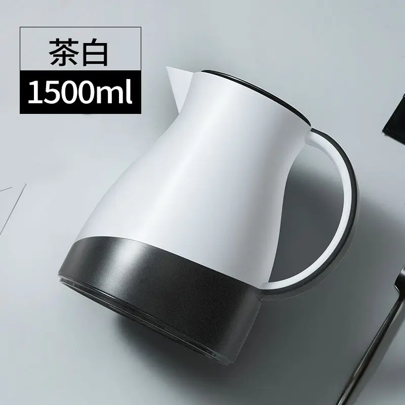1.5L white jug 1.5L Большой Термос Горшок стекло внутренний бак контейнер для воды кофе чай кувшин Бытовая изоляция вакуумных колб чайник BPA бесплатно - Цвет: 1.5L white jug