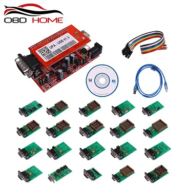 upa set full Obd2 Upa usb программатор Основной блок с полным upa usb адаптер ECU чип тюнинг upa программатор upa-usb ecu Программатор инструмент - Цвет: upa set full