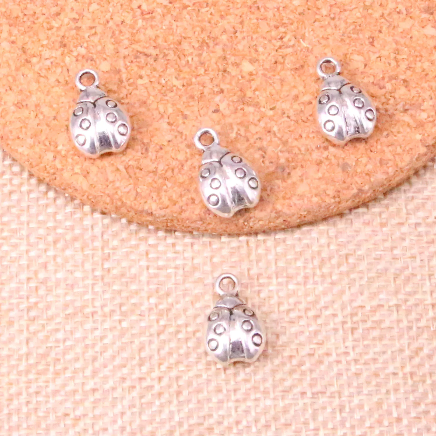 16pcs Tibetan Silver Plated ladybug bug Charms Pendants for Jewelry Making DIY Handmade Craft 14*9*5mm | Украшения и аксессуары