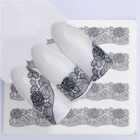 FWC 1 шт., черные кружевные наклейки для ногтей, переводные наклейки с цветами, сексуальные наклейки для ногтей, инструменты для украшения маникюра для красоты