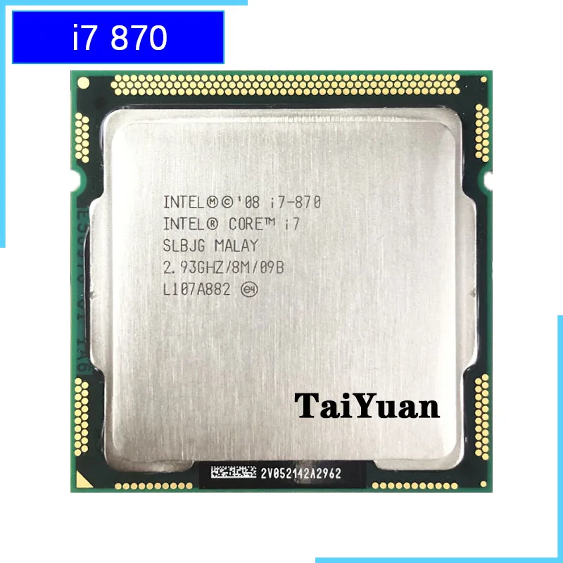 Процессор Intel Core 1156 i7 870 2 9 ГГц четырехъядерный процессор 8 м 95 Вт LGA|Процессоры| |