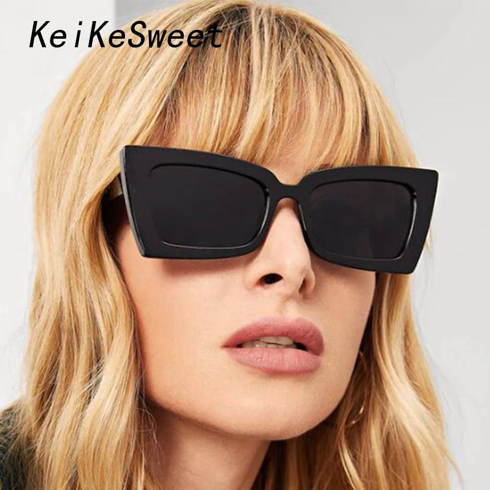 KeiKeSweet новинка 2019 квадратные солнцезащитные очки для женщин и мужчин Ретро стиль