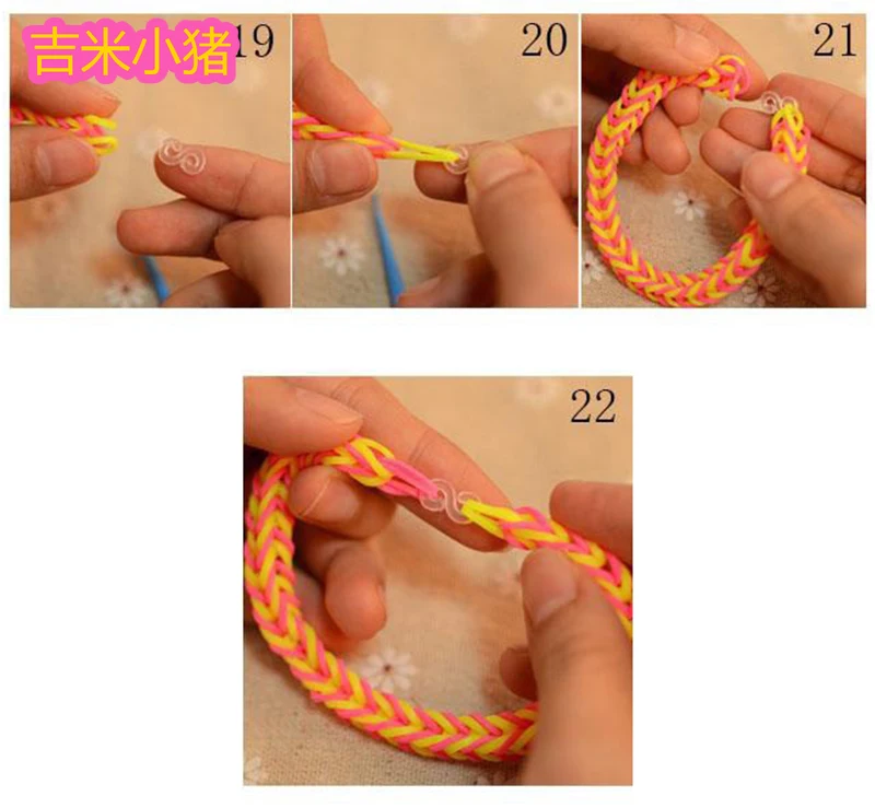 1500pcs Rubber Loom Bands Girl Gift for Children Elastic Band for Weaving Lacing Bracelets Toy 10 Color Box Set for Diy Material images - 6