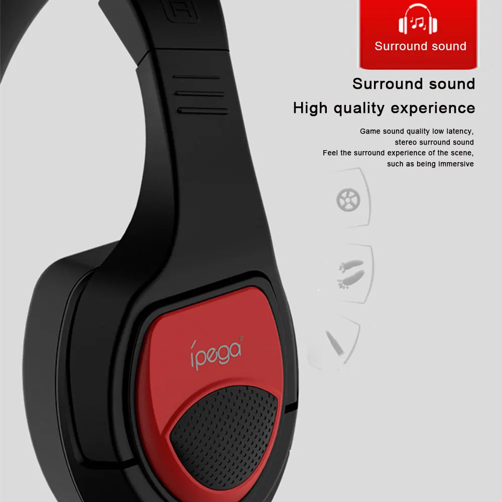 Игровые наушники IPega Hi-Fi стереонаушники Музыкальная гарнитура микрофон для PS4